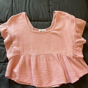 Pink Ruffled Top